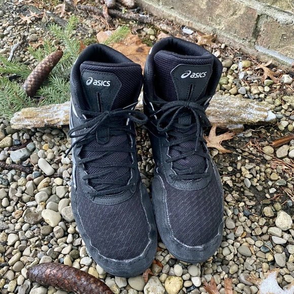 Asics Men Black White Matflex Wrestling Shoe 11.5 - Picture 2 of 6